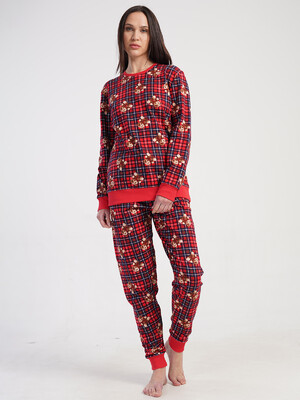 Купить Байковый домашний костюм с длинным рукавом VIENETTA 5010510520 в Украина в Lingerie.ua - Одяг для дому та відпочинку, Фото 5