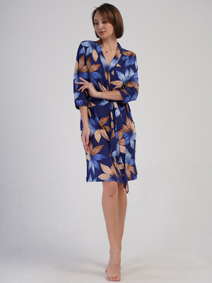 Купить Хлопковый халат на запах с карманами VIENETTA 4084979199 в Украина в Lingerie.ua - Одяг для дому та відпочинку, Фото 5