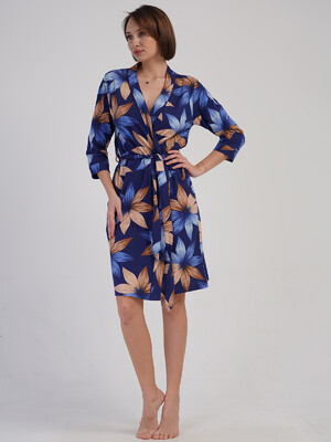 Купить Хлопковый халат на запах с карманами VIENETTA 4084979199 в Украина в Lingerie.ua - Одяг для дому та відпочинку, Фото 6