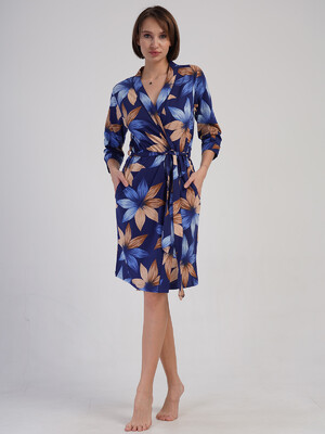 Купить Хлопковый халат на запах с карманами VIENETTA 4084979199 в Украина в Lingerie.ua - Одяг для дому та відпочинку, Фото 8