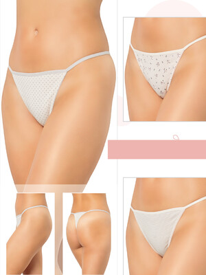 Купить Хлопковые трусики стринги комплект 7 в 1 SEVIM 13022 в Украина в Lingerie.ua - Одяг для дому та відпочинку, Фото 2