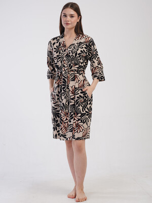 Купить Хлопковый халат женский большого размера VIENETTA 4080633526 в Украина в Lingerie.ua - Одяг для дому та відпочинку, Фото 2