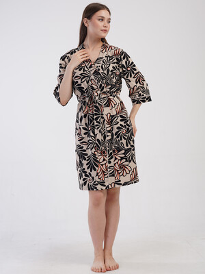 Купить Хлопковый халат женский большого размера VIENETTA 4080633526 в Украина в Lingerie.ua - Одяг для дому та відпочинку, Фото 3