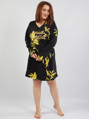 Купить Бавовняна домашня туніка великого розміру VIENETTA 1053002690 в Украина в Lingerie.ua - Одяг для дому та відпочинку, Фото 2