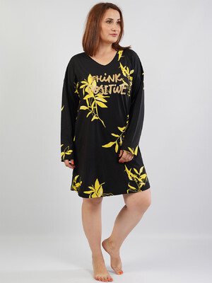 Купить Бавовняна домашня туніка великого розміру VIENETTA 1053002690 в Украина в Lingerie.ua - Одяг для дому та відпочинку, Фото 4