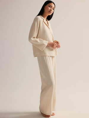 Купить Бавовняна класична піжама жіноча з довгим рукавом HAYS 62229 в Украина в Lingerie.ua - Одяг для дому та відпочинку, Фото 2