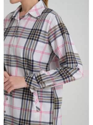 Купить Фланелевая рубашка женская на пуговицах JEN 03485 в Украина в Lingerie.ua - Одяг для дому та відпочинку, Фото 3