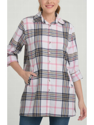 Купить Фланелевая рубашка женская на пуговицах JEN 03485 в Украина в Lingerie.ua - Одяг для дому та відпочинку, Фото 4