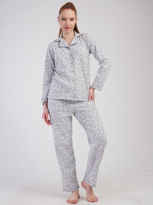 Тепла класична жіноча піжама на ґудзиках VIENETTA 5010250000