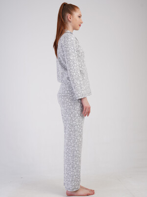 Купить Теплая классическая женская пижама на пуговицах VIENETTA 5010250000 в Украина в Lingerie.ua - Одяг для дому та відпочинку, Фото 6