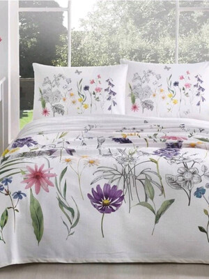 Купить Двоспальний комплект постільної білизни TAC Ranforce Adriel в Украина