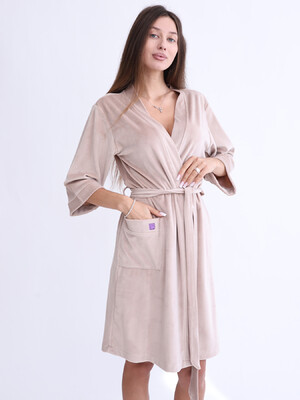 Купить Велюровий халат кімоно великого розміру LINGERIE 170746-П в Украина в Lingerie.ua - Одяг для дому та відпочинку, Фото 3