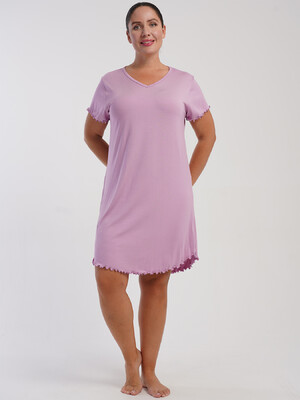 Купить Бавовняна нічна сорочка з коротким рукавом VIENETTA 5080080000 в Украина в Lingerie.ua - Одяг для дому та відпочинку, Фото 2