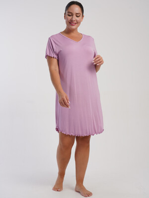 Купить Бавовняна нічна сорочка з коротким рукавом VIENETTA 5080080000 в Украина в Lingerie.ua - Одяг для дому та відпочинку, Фото 5