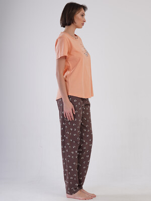 Купить Бавовняний комплект великого розміру з брюками VIENETTA 4081764906 в Украина в Lingerie.ua - Одяг для дому та відпочинку, Фото 2