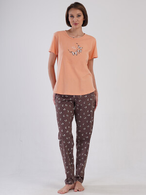 Купить Бавовняний комплект великого розміру з брюками VIENETTA 4081764906 в Украина в Lingerie.ua - Одяг для дому та відпочинку, Фото 5