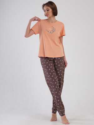 Купить Бавовняний комплект великого розміру з брюками VIENETTA 4081764906 в Украина в Lingerie.ua - Одяг для дому та відпочинку, Фото 7