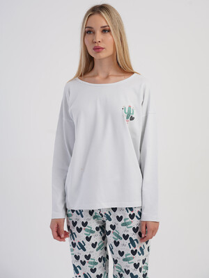 Купить Хлопковый домашний комплект с длинным рукавом VIENETTA 5033653846 в Украина в Lingerie.ua - Одяг для дому та відпочинку, Фото 5