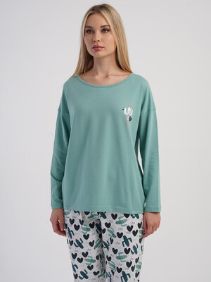 Купить Хлопковый домашний комплект с длинным рукавом VIENETTA 5033653846 в Украина в Lingerie.ua - Одяг для дому та відпочинку, Фото 7