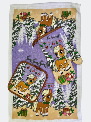 Купить Набор для кухни 3 в 1 с новогодним принтом MALLORY HOME 3203 в Украина в Lingerie.ua - Одяг для дому та відпочинку, Фото 4