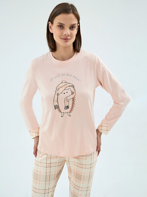 Купить Бавовняний домашній комплект з довгим  рукавом SEVIM 17074 в Украина в Lingerie.ua - Одяг для дому та відпочинку, Фото 2