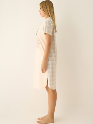 Купить Бавовняна туніка з коротким рукавом SEVIM 14291 в Украина в Lingerie.ua - Одяг для дому та відпочинку, Фото 3