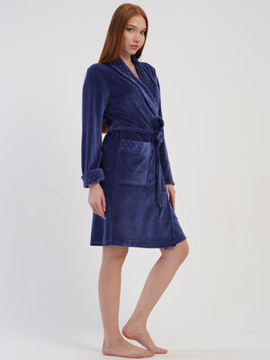 Купить Велюровий халат жіночий з довгим рукавом VIENETTA 5070242126 в Украина в Lingerie.ua - Одяг для дому та відпочинку, Фото 5