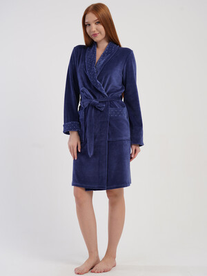 Купить Велюровий халат жіночий з довгим рукавом VIENETTA 5070242126 в Украина в Lingerie.ua - Одяг для дому та відпочинку, Фото 7