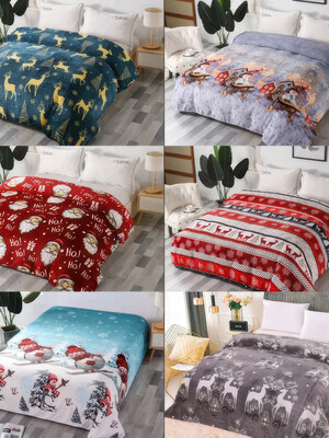 Купить Плюшевый плед с новогодним принтом 150х200 MALLORY HOME 1883 в Украина в Lingerie.ua - Одяг для дому та відпочинку, Фото 7