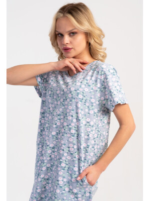 Купить Бавовняна туніка з коротким рукавом VIENETTA 5100305177 в Украина в Lingerie.ua - Одяг для дому та відпочинку, Фото 3