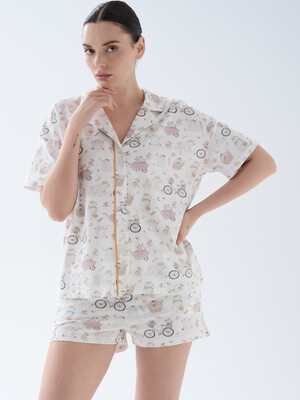 Купить Бавовняна класична піжама з шортами HAYS 70126 в Украина в Lingerie.ua - Одяг для дому та відпочинку, Фото 7