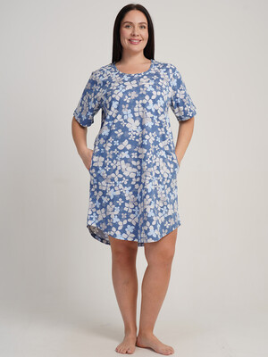 Купить Хлопковая туника большого размера с коротким рукавом VIENETTA 5110321247 в Украина