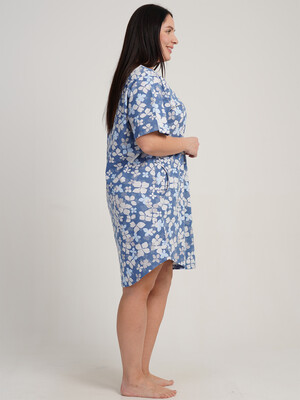 Купить Хлопковая туника большого размера с коротким рукавом VIENETTA 5110321247 в Украина в Lingerie.ua - Одяг для дому та відпочинку, Фото 2