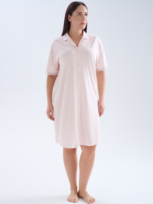 Купить Хлопковый халат на пуговицах с коротким рукавом HAYS 70243 в Украина