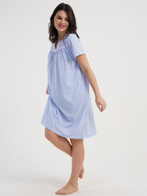 Купить Хлопковая ночная сорочка с коротким рукавом VIENETTA 1618854080 в Украина в Lingerie.ua - Одяг для дому та відпочинку, Фото 2