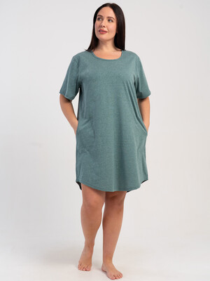 Бавовняна туніка великого розміру з коротким рукавом VIENETTA 5120090000