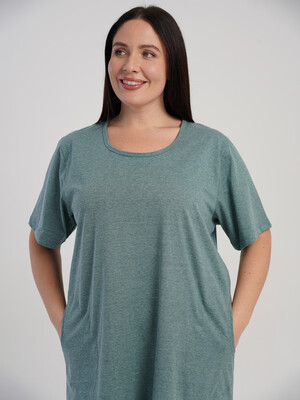 Купить Бавовняна туніка великого розміру з коротким рукавом VIENETTA 5120090000 в Украина в Lingerie.ua - Одяг для дому та відпочинку, Фото 3