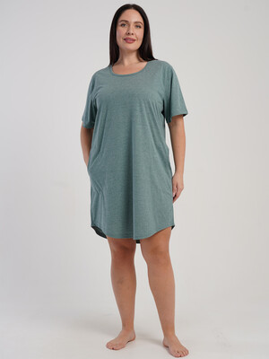 Купить Бавовняна туніка великого розміру з коротким рукавом VIENETTA 5120090000 в Украина в Lingerie.ua - Одяг для дому та відпочинку, Фото 4