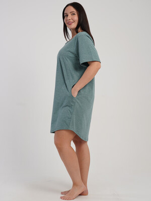 Купить Бавовняна туніка великого розміру з коротким рукавом VIENETTA 5120090000 в Украина в Lingerie.ua - Одяг для дому та відпочинку, Фото 6