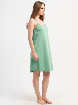 Купить Бавовняна нічна сорочка на тонких бретельках VIENETTA 5122600000 в Украина в Lingerie.ua - Одяг для дому та відпочинку, Фото 2