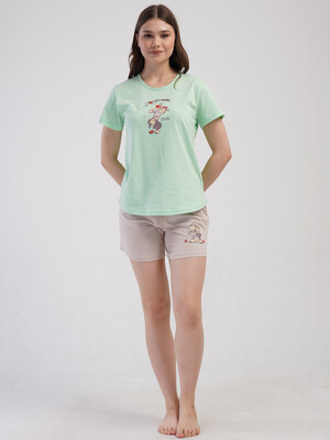 Купить Хлопковый домашний комплект из футболки и шорт VIENETTA 4101420000 в Украина в Lingerie.ua - Одяг для дому та відпочинку, Фото 5