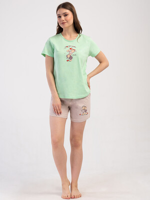 Купить Хлопковый домашний комплект из футболки и шорт VIENETTA 4101420000 в Украина в Lingerie.ua - Одяг для дому та відпочинку, Фото 6
