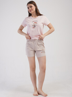 Купить Хлопковый домашний комплект из футболки и шорт VIENETTA 4101420000 в Украина в Lingerie.ua - Одяг для дому та відпочинку, Фото 8