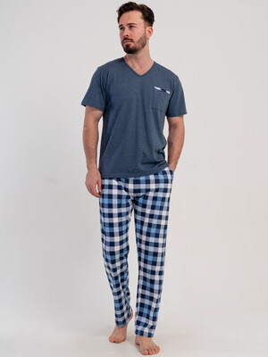 Хлопковый домашний комплект большого размера (футболка + брюки) VIENETTA MAN 5120872754