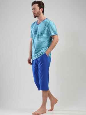 Купить Літній костюм з коротким рукавом (футболка + капрі) VIENETTA MAN 1111720000 в Украина в Lingerie.ua - Одяг для дому та відпочинку, Фото 2