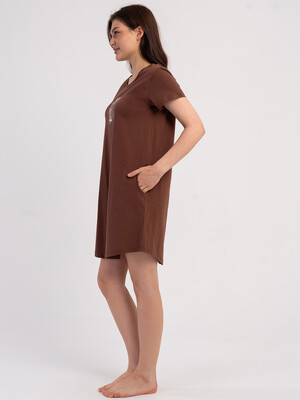 Купить Хлопковая туника с коротким рукавом VIENETTA 6011430000 в Украина в Lingerie.ua - Одяг для дому та відпочинку, Фото 3