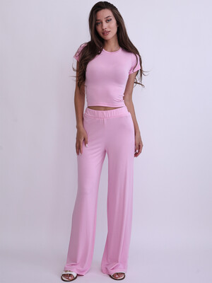 Купить Літній жіночий костюм (кроп-топ + штани) LINGERIE 170879 в Украина