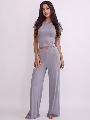 Купить Літній жіночий костюм (кроп-топ + штани) LINGERIE 170879 в Украина в Lingerie.ua - Одяг для дому та відпочинку, Фото 15