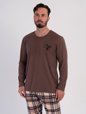 Купить Хлопковый домашний костюм (лонгслив + брюки) VIENETTA MAN 6030145505 в Украина в Lingerie.ua - Одяг для дому та відпочинку, Фото 9