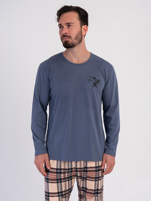 Купить Хлопковый домашний костюм (лонгслив + брюки) VIENETTA MAN 6030145505 в Украина в Lingerie.ua - Одяг для дому та відпочинку, Фото 5
